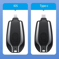 Black Keychain Power Bank with USB-C & Lightning Ports image 2 PanguDeals Pakistan
