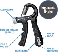 Adjustable Exerciser Hand Gripper With Counter