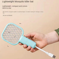 Electric Mosquito Swatter White ABS Lightweight 1 Pc