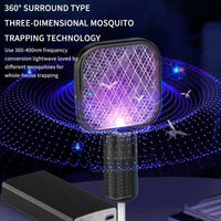 Electric Mosquito Swatter White ABS Lightweight 1 Pc
