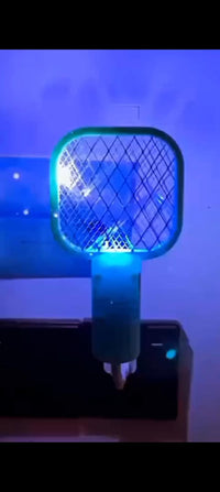 Electric Mosquito Swatter White ABS Lightweight 1 Pc