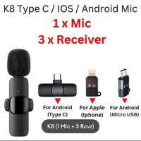 K8 Type-C Wireless Microphone