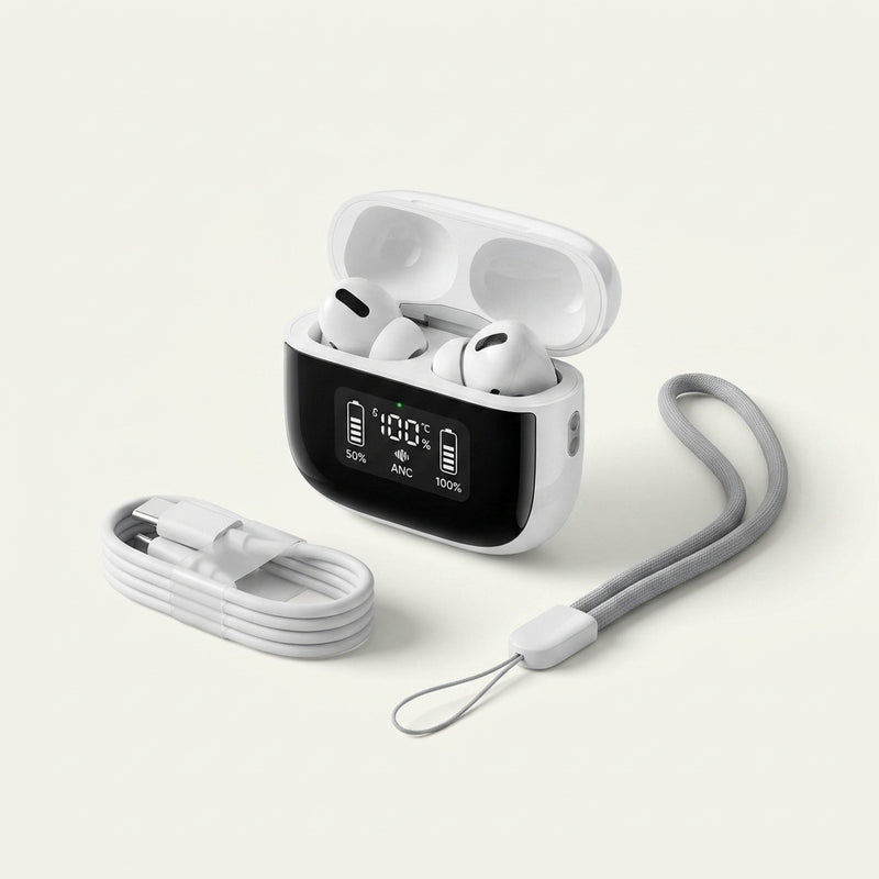Air A9 Pro Digital Display  Wireless Earbuds – ANC / ENC Touch Screen Earbuds