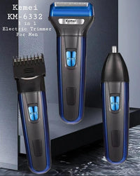 Kemei KM-6332  - 3 in 1 Electric Trimmer For Men image 1 PanguDeals Pakistan