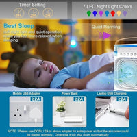Mini Air Cooler White Portable Cooling for Small Rooms image 2 PanguDeals Pakistan