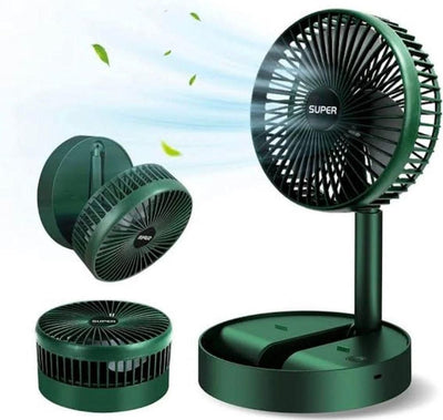 Green Rechargeable Desk Fan with 2000mAh Battery image 1 PanguDeals Pakistan