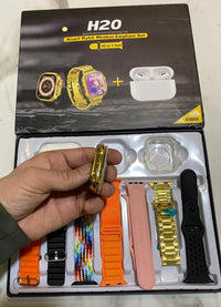 Smartwatch Set Gold Black Orange Pink Waterproof Bluetooth 1.0 image 2 PanguDeals Pakistan