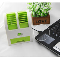 Battery Operated Mini AC with Ice Tray, Green White, 2.5W image 3 PanguDeals Pakistan