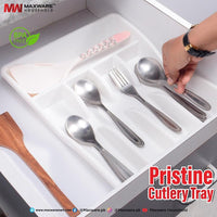 White Cutlery Tray for Kitchen Organization ABS Plastic image 1 PanguDeals Pakistan