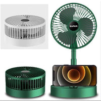 Green Rechargeable Desk Fan with 2000mAh Battery image 2 PanguDeals Pakistan