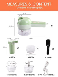 Electric Food Chopper Green ABS Kitchen Tool image 3 PanguDeals Pakistan
