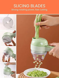 Electric Food Chopper Green ABS Kitchen Tool image 2 PanguDeals Pakistan