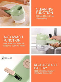 Electric Food Chopper Green ABS Kitchen Tool image 4 PanguDeals Pakistan