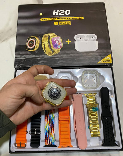 Smartwatch Set Gold Black Orange Pink Waterproof Bluetooth 1.0 image 1 PanguDeals Pakistan