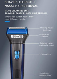 Kemei KM-6332  - 3 in 1 Electric Trimmer For Men image 4 PanguDeals Pakistan