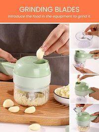 Electric Food Chopper Green ABS Kitchen Tool image 5 PanguDeals Pakistan